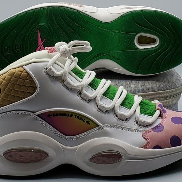 Reebok x Hasbro Question Mid Men's Size 10.5 'Candy Land' White GZ8826 Rare - Picture 3 of 9